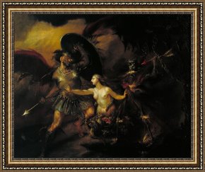 The Fairies a Scene Drawn From William Shakespeare Framed Paintings - Satan, Sin And Death (a Scene From Milton's `paradise Lost') by William Hogarth